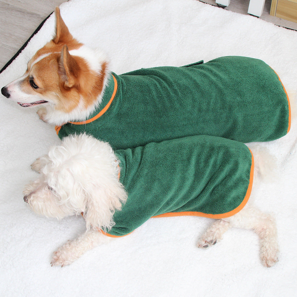 Transform Your Pet's Bath Time with Our Absorbent Pet Bathrobe